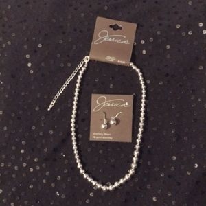 Jessica Sterling Silver necklace and matching earrings